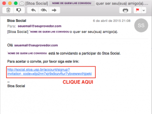 Este é o e-mail que o aluno irá receber. Peça ao aluno que fique atento a caixa de SPAM.